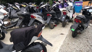 japanese used mopeds scooters motorcycles warehouse stock junk yard export JDM japan скутер скутеры