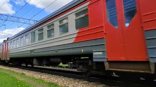 Электропоезд ЭД4М-0349/0347 с приветливой бригадой
