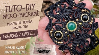 Tuto Diy Manchette Sakura en Micro-macram / Niveau Avanc / Mme Jeannette