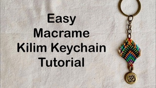 Easy macrame kilim keychain tutorial