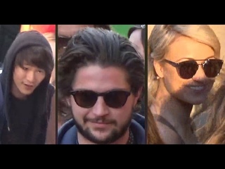 Cast of THE 100 / Christopher Larkin / Chelsey Reist / Thomas Mcdonell @ Paris 30 april 2016