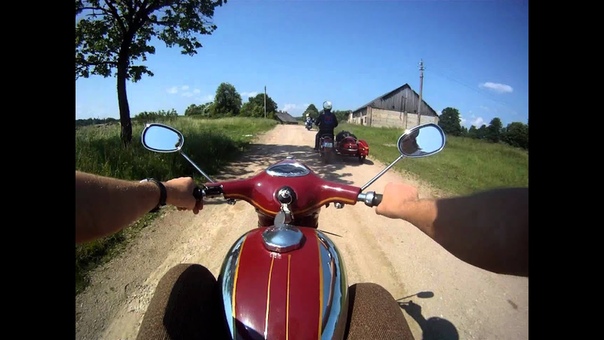 Retrotūrists 2011 Jawa 350, 360 vintage motorcycle onboard cam Go