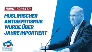 Horst Förster: Muslimischer Antisemitismus wurde über Jahre importiert